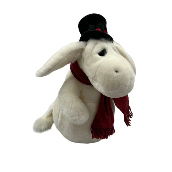 Walt Disney World Plush Eeyore Christmas Stuffed Animal - White 14” Winnie Pooh - Picture 3 of 10